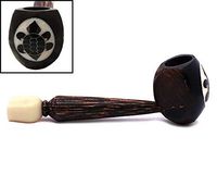 Tagua Nut Tobacco Smoking Pipe - Natural Carved Vegetable Ivory - Handmade Smokers Gifts (Sea Turtle)