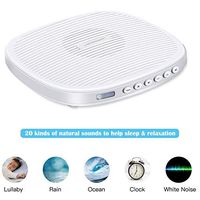 Sleep White Noise Machine, 20 Soothing Sounds, Sleep Aid Machine with Earphone Jack & 3 Timer Setting, USB Port or Rechargeable Battery Powered