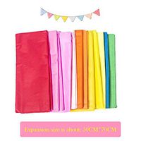 50-Piece Gift Crafts Packing Wrapping Paper Solid Color Handmade DIY Wrapping Material Party Decorations (Black)