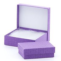 Purple Cardboard Jewelry Boxes | Quantity: 100 | Width: 3 3/4"
