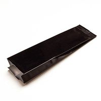 50ea - 3-1/4 X 2-3/8 X 10-1/4 Black Foil Gusset Bag-Pkg - 5.4 mil Thick Gusset - 2 3/8"