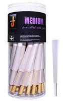Jware Medium Size Cones | 50 Pack | Pre-Rolled King Size Rice Rolling Papers Clean Tasteless and Odorless Papers with Efficient Adhesion