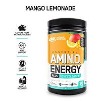 Optimum Nutrition Amino Energy + Uc-Ii Collagen, Vitamin C for Immune Support, Mango Lemonade, 30 Servings