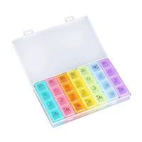 Galapara Pill Organizer 4 Times a Day, 7 Day Pill Case (Morning Noon Afternoon Evening), Daily Pill Portable Weekly Storage Box for Vitamin/Fish Oil/Supplements, 28 Slots