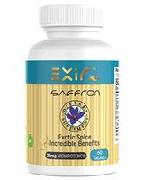 EXIR® Anxiety Relief Stress Support Saffron + Saffron Extract Supplement, Rich in Carotenoids for Relaxing Mind, Focus, Positive Mood, 60 Tablets