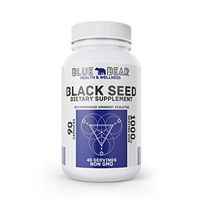Black Cumin Seed Oil Capsules - Premium Organic Cold Pressed Currant Seed Softgel Capsules Filled with Liquid Nigella Sativa - (Made in The USA) - Blue Bear Blackseed - 1000mg