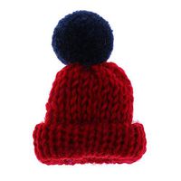 Female Girl Kawaii Hat Sweater Brooches Korean Mini Cute Ball Pin Daily Novelty Aesthetic Girls Woman Women Accesories Styling Elegant | Color - Wine Red