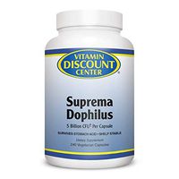 Vitamin Discount Center, Suprema Dophilus Probiotic Blend Dietary Supplement, 5 Billion CFU Per Capsule, Survive Stomache Acid, Immune Support, 240 Vegetarian Capsules