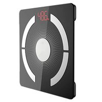 YUN HAI Digital Bathroom Scale Support 396 Pounds, High Precision Weiht Scale Non-Slip, Tempered Glass, Large Wide Platform and Easy-to-Read LCD, Black