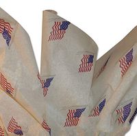 American Flag Tissue Paper for Gift Wrapping with Design, Patriotic Tissue Paper, 24 Large Sheets (20x30)