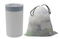Besli 2.6-3.2 Gallon Drawstring Strong Trash Bag Garbage Bag (2.6~3.2 Gallon(100 Bags), White)