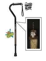 Walking Cane Adjustable Aluminum Gel Grip He Walks with Me Jesus