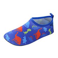 heavKin Boy's Girl's Quick Drying Water Shoes Cartoon Dinosaur Swim Beach Sandals,for 1-8Years Kids Baby (Blue, 3.5-4Years)