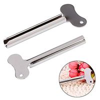 PAFUWEI 4 Pieces Toothpaste Tube Squeezer Rotate Toothpaste Dispenser Metal Tube Squeezer Roller Key Tube Toothpaste Squeezer Keys for Creams Paint