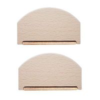 Beech Wood Cashmere Comb Sweater Shaver Brass Pilling Comb Combo Removes Pills,Fuzz and Lint Wool Brush,Pack of 2 Pieces