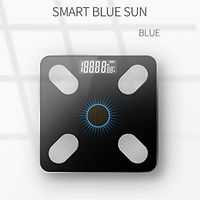 redcolourful Solar Charging APP Bluetooth Intelligent Electronic Weight Balance Body Fat Scale Support for Android or iOS Mang Solar Charging Blue Light