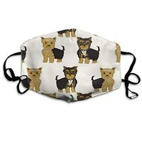 Yorkshire Terrier Cute Yorkie Dog Pet Unisex Print Anti-dust Mouth Masks, Fashion Washed Reusable Face Masks With Adjustable Earloop for Outdoor Cycling