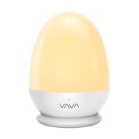 VAVA VA-CL006 Night Lights for Kids with Stable Charging Pad, ABS+PC Bedside Lamp for Breastfeeding, Touch Control&Timer Setting, White