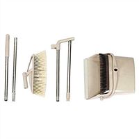 Bysoru Rotatable Windproof Broom Dustpan Set Adjustable Large Capacity Detachable Sweeping Tool
