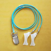 BTE Hearing Aids Safty Clips w/Protective Sleeve & Metal Clip (Blue) (L (Suitable for Models Using A675 Battery))