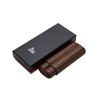 LUBINSKI 2 Tubes Cigar Holder Leather Cigar Case Travel Humidor Cigar Gift Set, Packed with Nice Gift Box