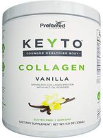 Keto Collagen Protein Powder with MCT Oil – Keto and Paleo Friendly Pure Grass Fed Pasture Raised Hydrolyzed Collagen Peptides – Fits Low Carb Diet and Keto Snacks – KEYTO Vanilla Flavor