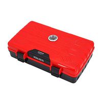 Cigar Humidor,Desktop Cigar Humidor, Travel Cigar Case,with Hygrometer Hold 10 Cigars Size: 22014560mm(8.65.72.36in) (Color : Red)