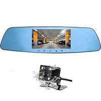 Cinlitek HD Mirror Car Dash Cam Front and Rear Dual Dash Cam Rear View Mirror Camera,5 Inch IPS Screen Back up Car Camera 1080P Super Night Vision with Waterproof Reversing Cam, Dash Camera for Cars