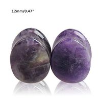 Natural Stone Teardrop Ear Plugs Tunnel Ear Expander Stretcher Piercing Jewelry Best Womans Party Jewerly Accessory Unique Design Casual | Types - Amethyst 12mm
