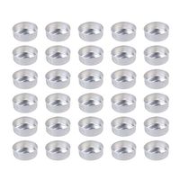 Exceart 200PCS Empty Aluminum Tea Light Candle Light Cup Case Container Candle Holding DIY Making for Party Wedding Indoor Decoration (Silver)