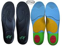 Bellcon Shoe Pads for Men Arch Support Pain Relief Insoles Comfort Nonslip Shoe Cushion Pads Memory Foam Insoles for Walking Running Odor Insoles for Boots, （2 Pairs/Mens US 12-12.5）