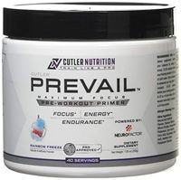 Prevail Pre Workout Powder with Nootropics: Best Pre Workout for Men and Women, Cutting Edge Energy and Focus Supplement with L Citrulline, Alpha GPC, L Tyrosine, Neurofactor | Rainbow Freeze, 40 SRV
