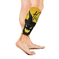 Stretch Sport Calf Sleeve Happy Halloween! Protective Guard for Men Women - Best Footless Compression Socks for Shin Splints, Running,Basketball Football (1 Pair)