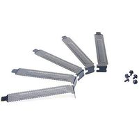 SMTHOME 5 PCI Slot Cover Dust Filter Bracket Expansion Blank Plate Shield Metal Black