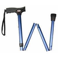 CANE FOLDING SOFT GRIP BLUE Size: ADJ