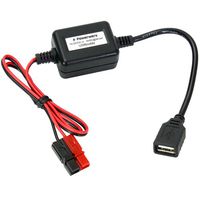 Valley Enterprises Powerwerx 10-32VDC to USB 5VDC Power Converter, Charge and Power USB Accessories from DC Power Source, with Anderson Powerpole Connectors