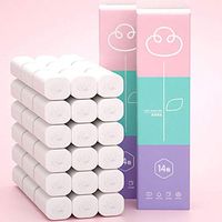 14 Rolls Soft Skin-Friendly Toilet Tissue 4-Ply Toilet Paper Home Kitchen Toilet Bathroom Tissue for Adults & Children (White)