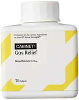 Cabinet Extra Strength Gas Relief to Relieve Pressure, Bloating, and Painful Discomfort, 75 Softgels, Improve Regularity and Balance, Comparable to Gas-X | Simethicone 125mg