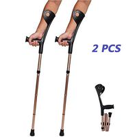 FyuFE 2Pcs Crutch,Folding Elbow Aluminum Alloy Elbow Forearm Crutch Elbow Crutches Foldable Ultralight Aluminum Assistance Adjustable with Comfy Handle
