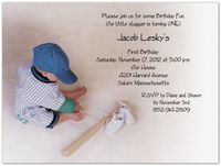 Batter Up 1st Birthday Invitations - Set of 20