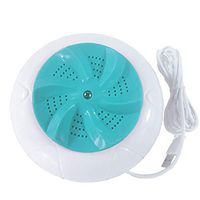 Trycooling Multifunctional Ultrasonic Turbine Washing Machine, USB Portable Mini Travel Laundry Cleaning Machine for Wash Dishes and Laundry (Cyan)