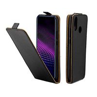 JUNXI Phone case Phone Cover Business Style Vertical Flip TPU Leather Case with Card Slot for Huawei P Smart+/nova 3i/(Black) Full Body Protection (Color : Black)