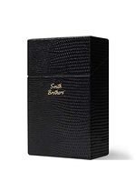 Hard Box Full Pack Cigarette Case/King Size for 84mm cigarette /Hand Made in Korea/Leather Paper Case and Pattern Printed Case (Black)