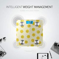 Bluetooth Smart Scale Cartoon Childlike Cute Smiley Love Electric Scales for Weight Body Fat Composition Monitor Analyzer with Smartphone App for Body Management-396 Lbs