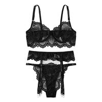 Women's Sexy Sheer Sleepshirt Pajamas Long Sleeve Mesh Blouse Lingerie Black