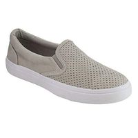 Soda IF14 Women's Perforated Slip On Elastic Panel Athletic Fashion Sneaker, Color:Clay Nubuck, Size:7.5