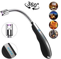 AIMCAE Candle Lighter 360°Flexible Long Neck Electric Plasma Arc Lighter USB Rechargeable Windproof for BBQ Cooking Fireworks