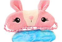 Drasawee Rabbit Plush Ice Bag Stuffed Comfort Eyes Mask Sleeping Mask Pink2#