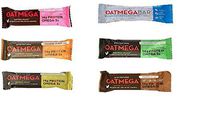 Oatmega Nutrition Bars Variety 12 Pack, 6 Different Flavors, Pack of 12 ( 2 bars of each ), Clear