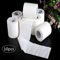 10 Rolls of Soft and Comfortable Natural Raw Wood Material Toilet Paper. Four Layers of Thickened Toilet Paper and Toilet Paper Rolls. Home Bathroom Toilet Paper. Easily Decomposed Toilet Paper